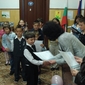 Раздаване на свидетелствата за завършен І-ви клас